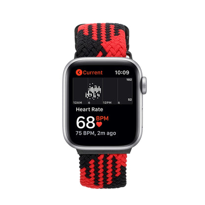 For Apple Watch Size 42/44/45mm Stretchy Nylon Solo Loop Bands Adjustable Braided Sport Elastics Women Men Strap for iWatch Series 7 6 5 4 3 2 1 SE  Phone Case Cover