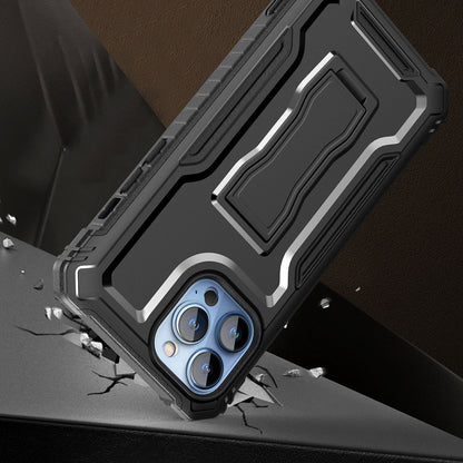 For Apple iPhone 14 Plus (6.7") Combo Shell 3in1 & Holster with Kickstand Swivel Belt Clip TPU Rugged Drop Protection Black Phone Case Cover