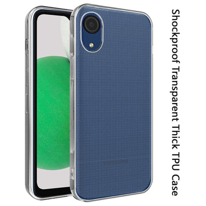 For Samsung A03 Core Hybrid Transparent Thick TPU Rubber Silicone Simple Minimalistic Gel Shockproof Protective Slim Back Clear Phone Case Cover