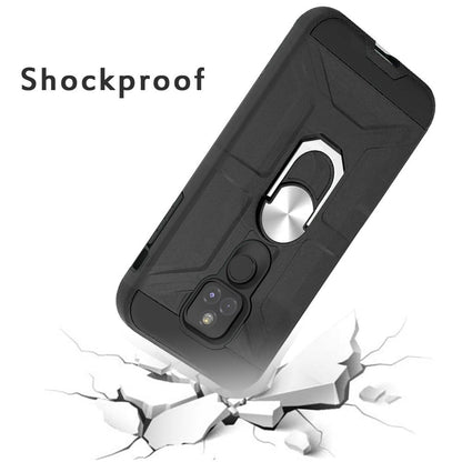 For Samsung Galaxy A02S Cases with Stand Kickstand Ring Holder [360° Rotating] Armor Dual Layer Work with Magnetic Car Mount PC+TPU Hard  Phone Case Cover