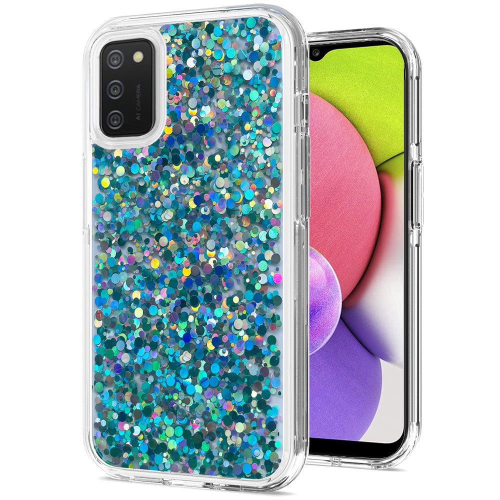 For Apple iPhone 14 Pro Max (6.7") Colorful Glitter Bling Sparkle Epoxy Glittering Shining Hybrid Hard Shockproof  Phone Case Cover