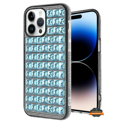 For Apple iPhone 14 /Plus Pro Max Diamonds Sparkle 3D Crystal Glitter Bling Shiny Rhinestone Hybrid Protective  Phone Case Cover