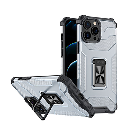 For Apple iPhone 13 /Pro Max Rugged Hybrid Armor with Magnetic Kickstand Ring Holder Anti-Shock Corner & Camera Protection  Phone Case Cover