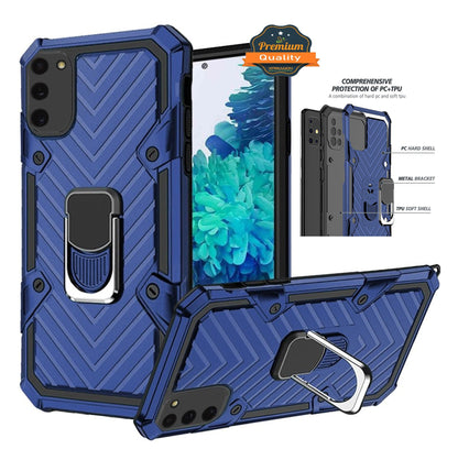 For Apple iPhone 13 Pro Max (6.7") with Magnetic Ring Holder 360° Rotating Kickstand PC & TPU Dual Layer Hybrid Full-Body Drop Proof Rugged  Phone Case Cover