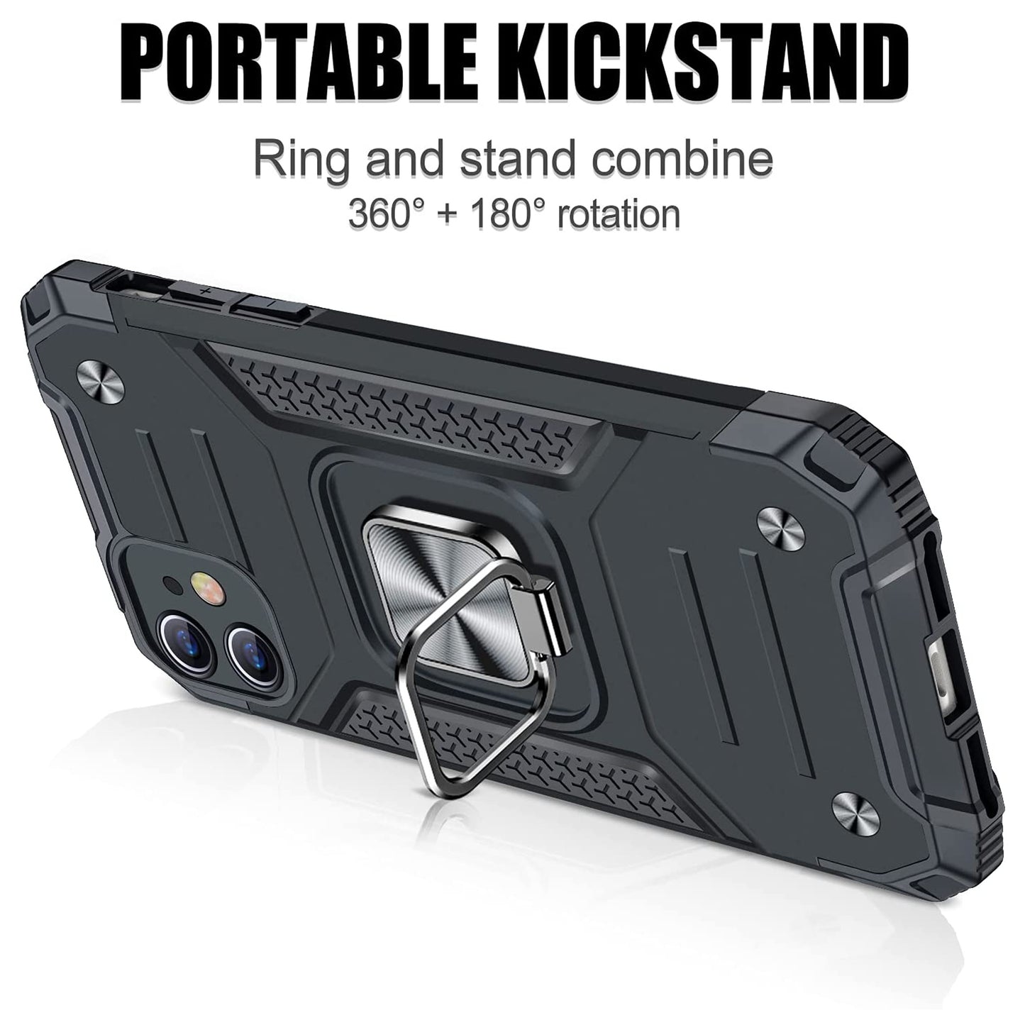 For Google Pixel 6 / 6 Pro Hybrid Dual Layer TPU and Hard PC Anti-Slip Full-Body Rugged Protective with Ring Stand Magnetic Kickstand  Phone Case Cover