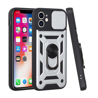 For Samsung Galaxy A53 5G Hybrid Cases with Camera Lens Cover and Ring Holder Kickstand Rugged Dual Layer Heavy Duty  Phone Case Cover