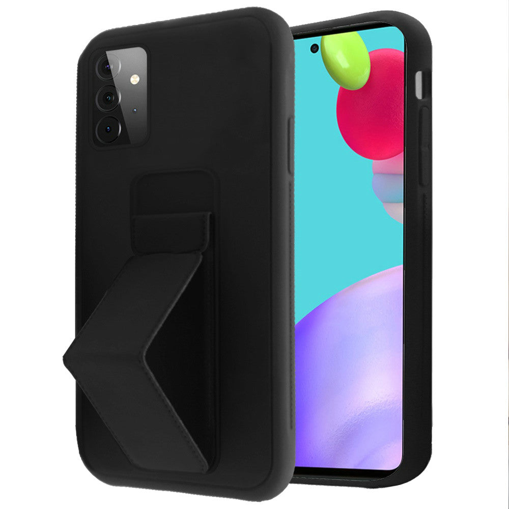 For Apple iPhone 13 Pro Max (6.7") Hybrid Foldable Kickstand Magnetic Heavy Duty Silicone Rubber TPU Protector [Support Magnetic Car Mount]  Phone Case Cover