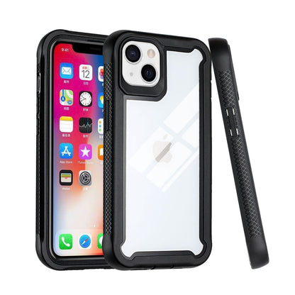 For Apple iPhone 13 Pro Max (6.7") Hybrid 3 in 1 Transparent Shockproof Full Body Frame Bumper Rugged Hard PC TPU Rubber Protective Heavy Duty  Phone Case Cover