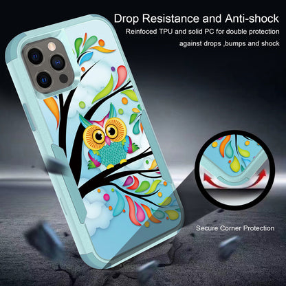 For Samsung Galaxy A13 5G Pattern Design Hybrid Bumper Rugged Dual Layer Heavy-Duty Military-Grade TPU Hard Defender  Phone Case Cover