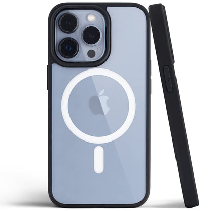 For Apple iPhone 14 Plus (6.7") Hybrid Clear Transparent Colors Edge Bumper with Magsafe Compatible, Slim Hard PC  Phone Case Cover