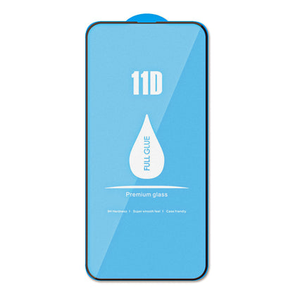 For Apple iPhone 14 Pro (6.1") Tempered Glass Screen Protector 11D Full Glue High Grade Alumina Tempered Glass Curved Screen Clear Screen Protector