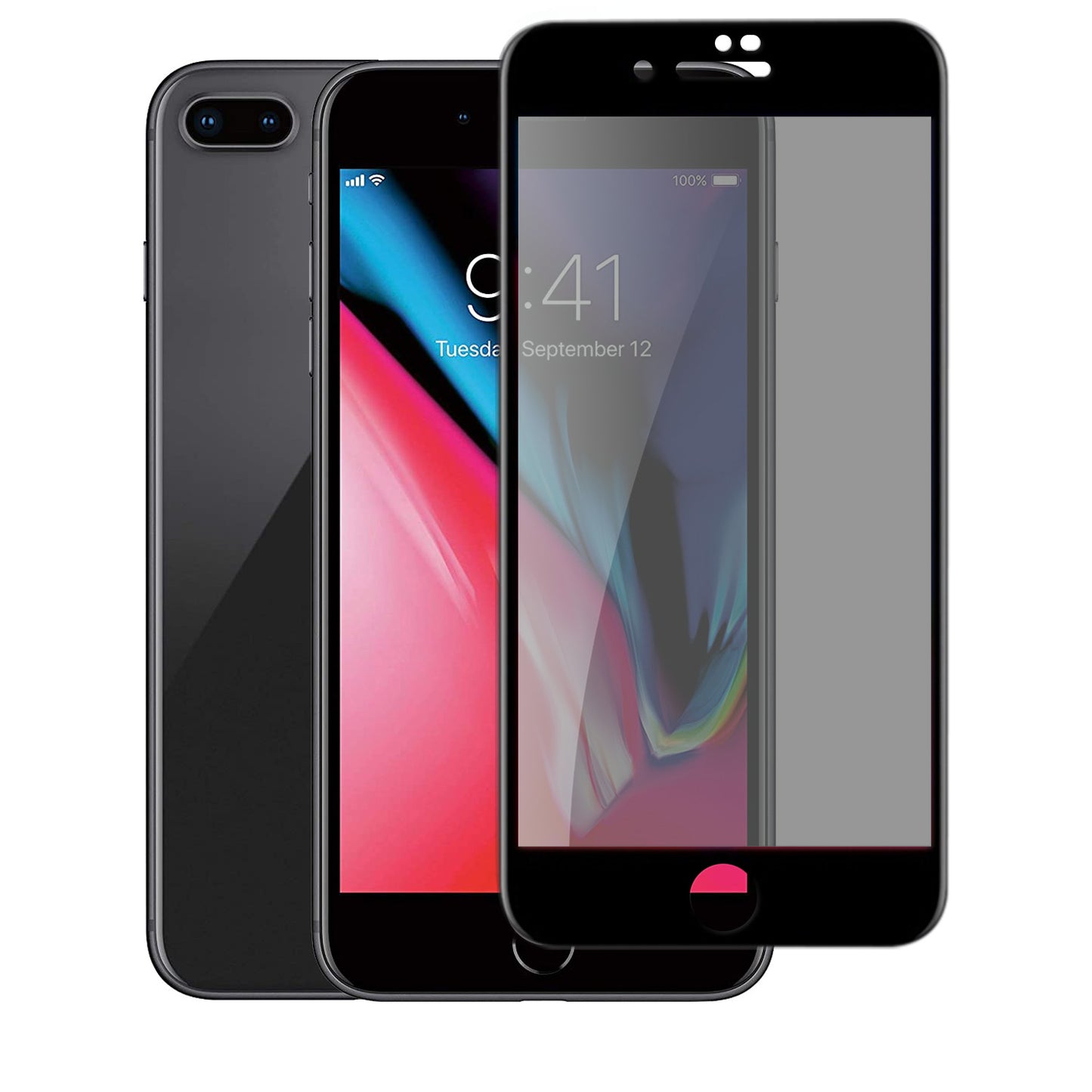 For Apple iPhone SE 3 (2022) Privacy Screen Protector, Anti Spy Anti Peeping Tempered Glass Full Protective Film, 9H, Anti Scratch, Easy Install Black Screen Protector