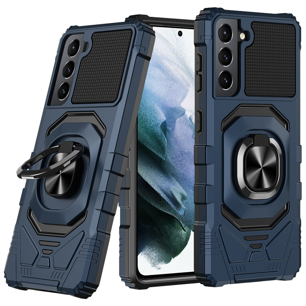 For Samsung Galaxy S22 Hybrid Dual Layer with Rotate Magnetic Ring Stand Holder Kickstand, Rugged Shockproof Protective  Phone Case Cover