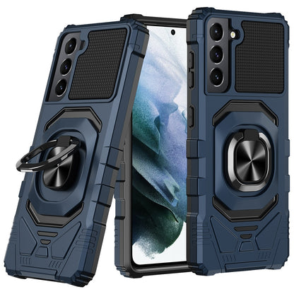 For Samsung Galaxy S22 Hybrid Dual Layer with Rotate Magnetic Ring Stand Holder Kickstand, Rugged Shockproof Protective  Phone Case Cover