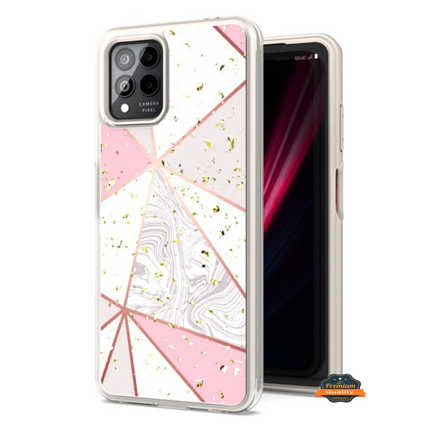 For Motorola Moto G Play 2023 Pattern Design Bling Glitter Shockproof Hybrid Soft TPU Frame and Hard PC Back Slim  Phone Case Cover