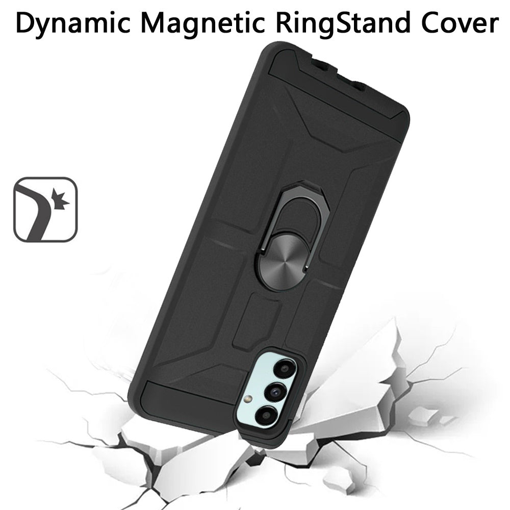 For Samsung Galaxy A13 5G Hybrid Stand Kickstand Ring Holder [360° Rotating] Armor Dual Layer Hard TPU Work with Magnetic Car Mount  Phone Case Cover