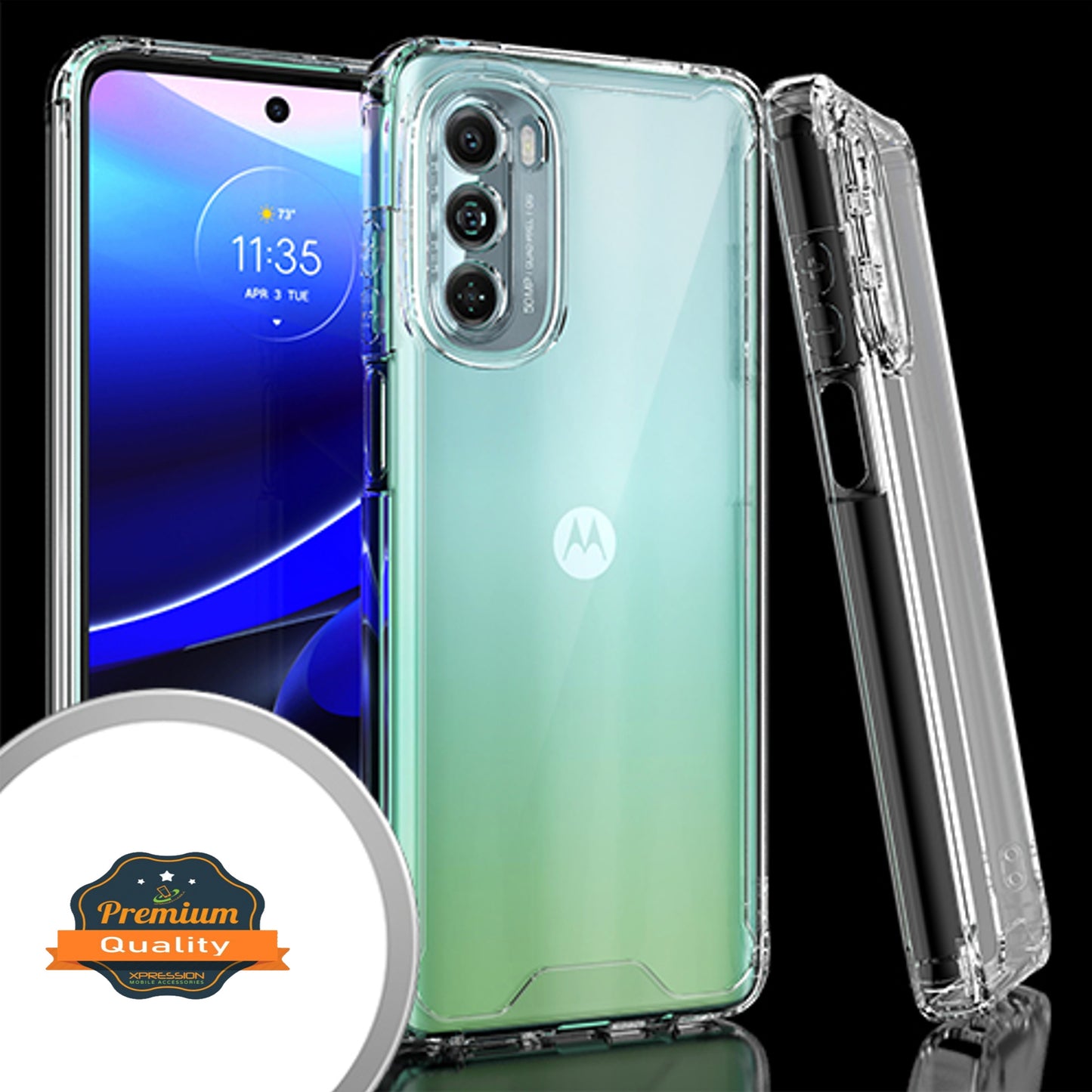 For Motorola Moto G Stylus 5G 2022 Slim Shockproof Hybrid Defender Rubber Silicone Gummy TPU Clear Hard Back Protective  Phone Case Cover