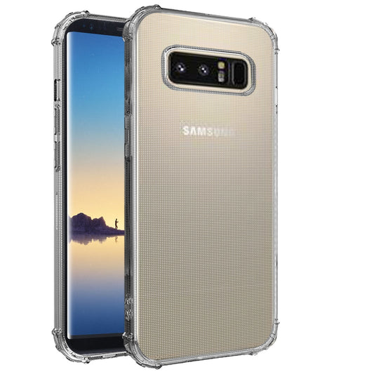 For Samsung Galaxy Note 8 Hybrid Transparent Thick Pure TPU Rubber Silicone 4 Corners Gel Shockproof Protective Slim Back Clear Phone Case Cover