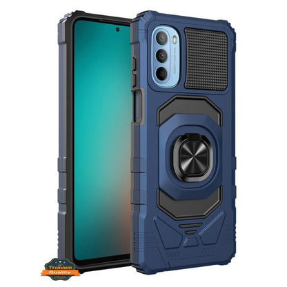 For BLU G91 MAX Hybrid Magnetic Car Mount Ring Kickstand Stand Holder Full-Body Armor Hard Protective [Military Grade]  Phone Case Cover