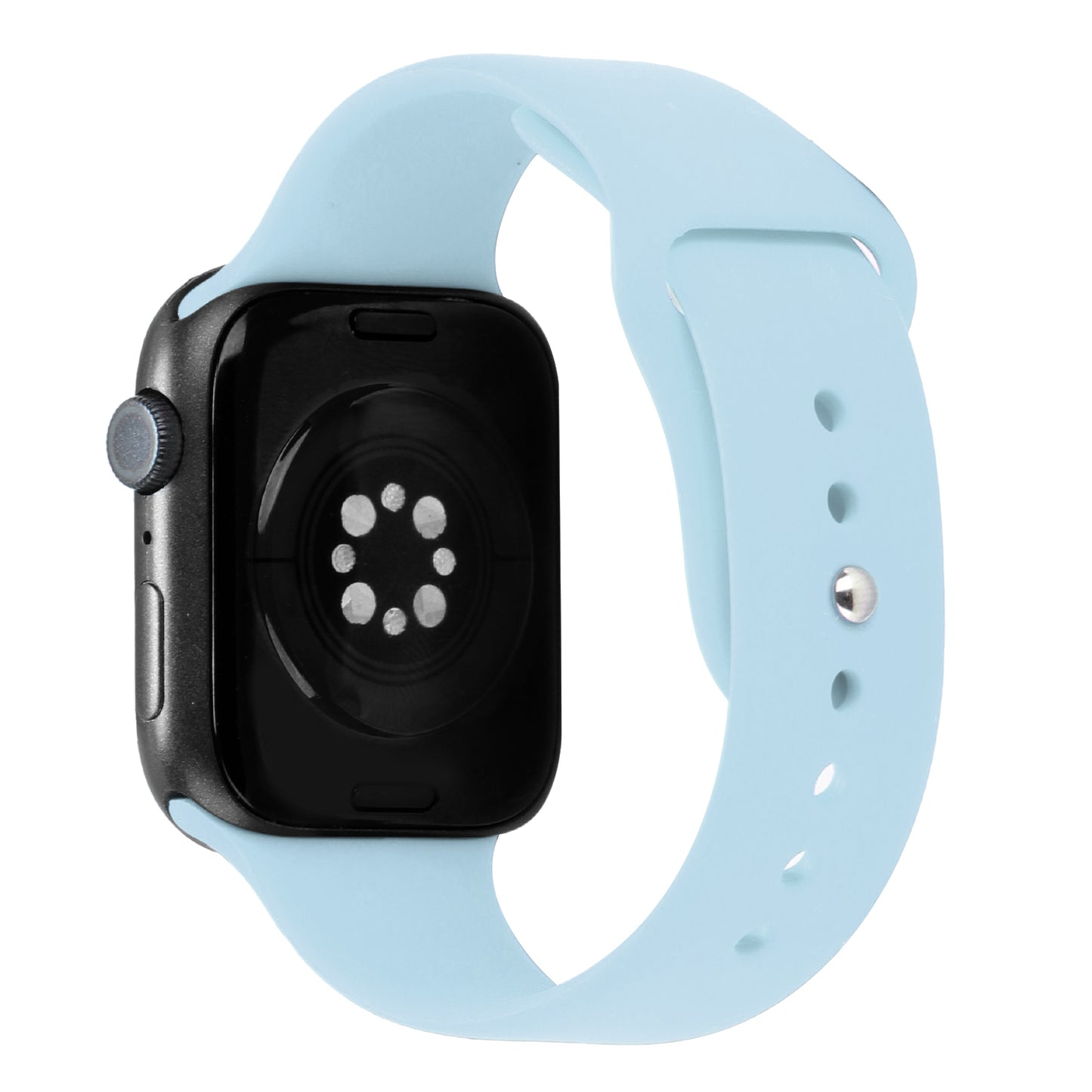 For Apple Watch Size 42/44/45mm Sport Bands Silicone Rubber TPU Replacement Band Strap for iWatch Series 7/SE/6/5/4/3/2/9  Phone Case Cover