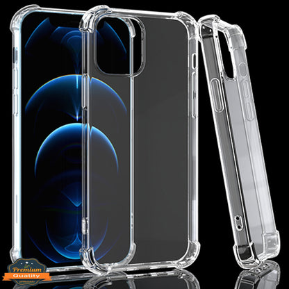 For Samsung Galaxy A03S HD Crystal Clear Hybrid PC+TPU [Four-Corner Protective] Rubber Shockproof Gel Bumper Transparent Clear Phone Case Cover