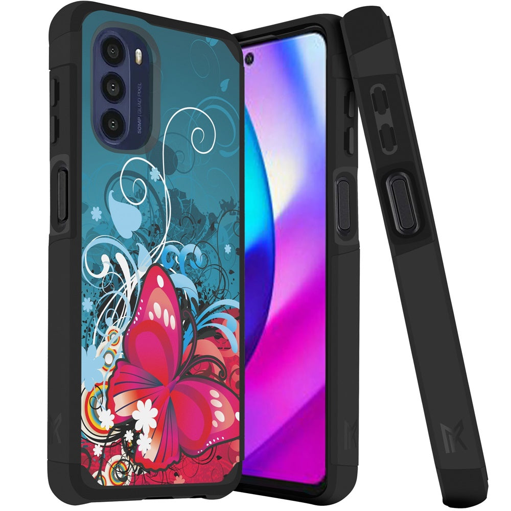 For Motorola Moto G 5G 2022 Slim Corner Protection Shock Absorption Hybrid Dual Layer Hard TPU Rubber Armor Defender  Phone Case Cover