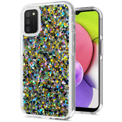 For iPhone 14 Pro (6.1") Colorful Glitter Bling Sparkle Epoxy Glittering Shining Hybrid Hard PC TPU Shockproof  Phone Case Cover