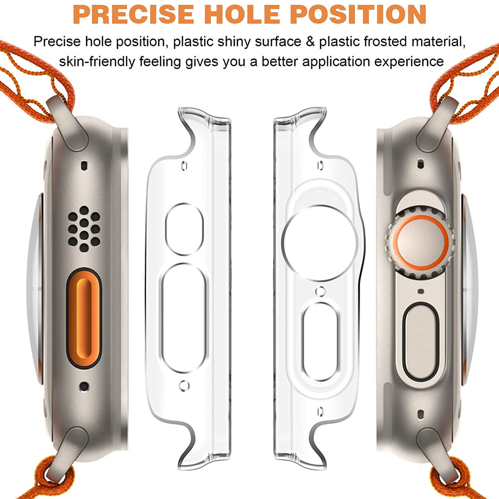 For Apple Watch Series 8 /7 (45mm) Slim PC with Built in Clear Screen Protector Snap-on Full Coverage Shell TPU + Hard PC Frame for iWatch 45 MM Series 8 /7 Clear