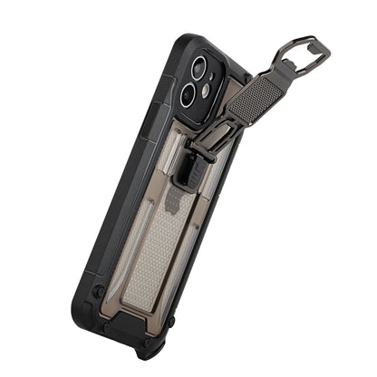 For Apple iPhone 11 Heavy Duty Military Grade Rugged Hybrid with Magnetic Kickstand, Carabiner, Bottle Beer Opener  Phone Case Cover