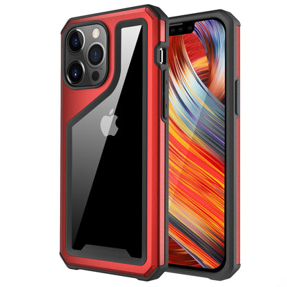 For Apple iPhone 11 (6.1") Clear Hybrid Aluminum Alloy Protective Shockproof Hard Back Dual Layer Thick Bumper Frame  Phone Case Cover