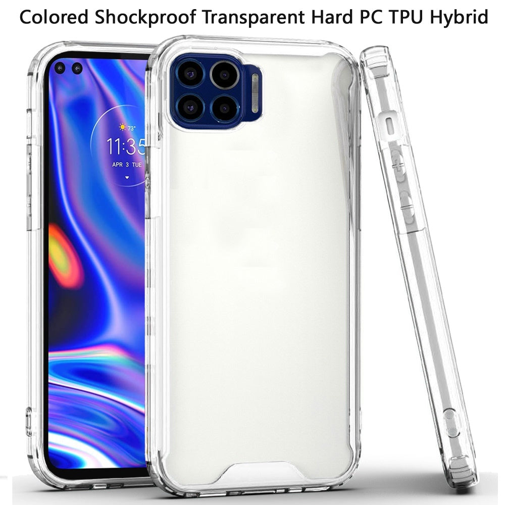 For Samsung Galaxy S21 Ultra Colored Shockproof Transparent Hard PC + Rubber TPU Hybrid Bumper Shell Slim Protective Clear Phone Case Cover