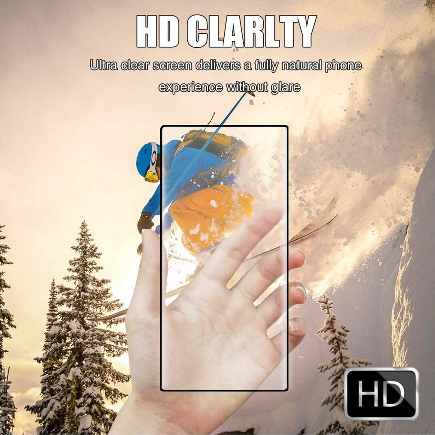 For OnePlus 10 Pro 5G Screen Protector Curve 3D Full Coverage 9H Hardness Tempered Glass Protector Shield 9H Bubble-Free Clear Screen Protector
