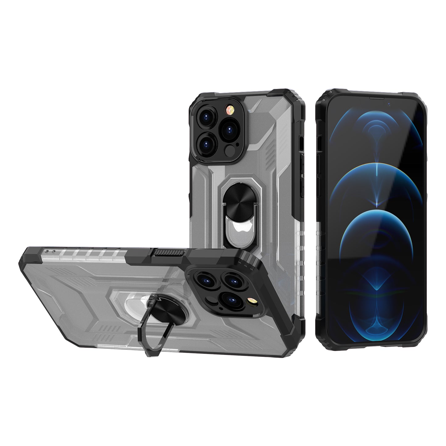 For Google Pixel 6 Armor Defender Hybrid Protective Heavy Duty with Ring Holder Kickstand [Magnetic Car Mount Feature]  Phone Case Cover