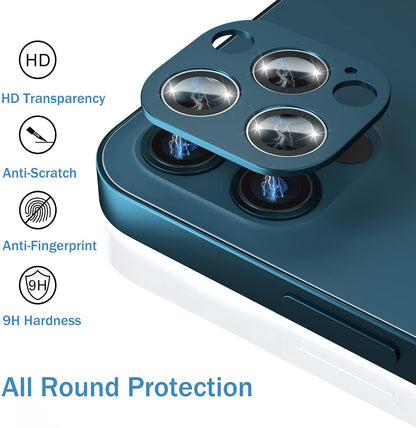 For Apple iPhone 14 Plus (6.7") Camera Lens Protector Back Tempered Glass Camera [9H Clear Glass] [Case Friendly] Black Screen Protector