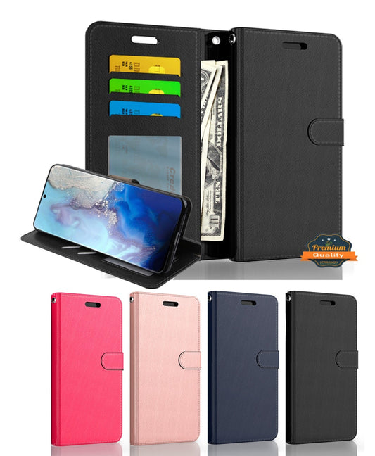For Samsung Galaxy A33 5G Wallet PU Leather Pouch with Credit Card Slots ID Money Pocket, Stand & Strap Flip Pouch Protective  Phone Case Cover