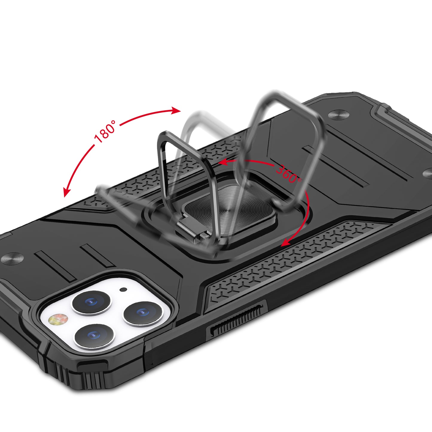 For Apple iPhone 14 Pro Max (6.7") Hybrid with Ring Holder Kickstand Shockproof Heavy-Duty Durable Rugged Dual Layer  Phone Case Cover