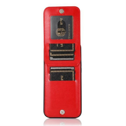 For Apple iPhone 13 Pro Max Wallet Case with Credit Card Holder Vertical Leather Kickstand Magnetic Buttons Flip Pouch  Phone Case Cover