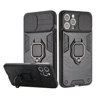 For Apple iPhone XR Kickstand Hybrid with Camera Protector, Built-in 360° Rotate Ring Stand Magnetic PC & TPU Bumper  Phone Case Cover