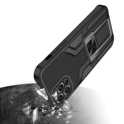 For Apple iPhone 12 Pro Max (6.7") Shockproof [Military-Grade] with Metal Magnetic Kickstand, Hybrid Rugged TPU Heavy Duty  Phone Case Cover