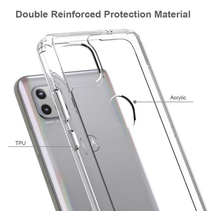 For Samsung Galaxy A23 5G Hybrid Crystal Clear Transparent Shock-Absorption Bumper with TPU + Hard PC Back Frame  Phone Case Cover
