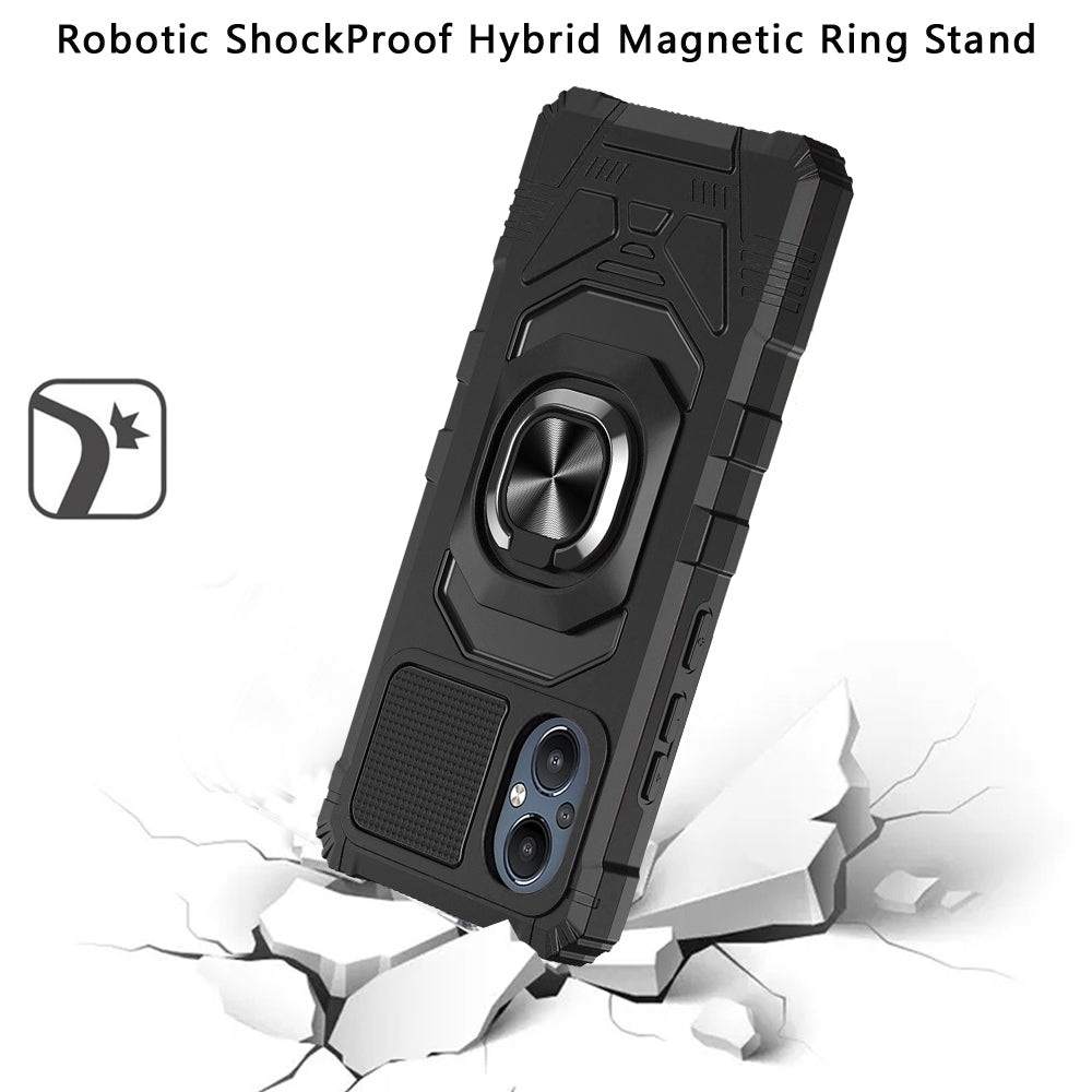 For OnePlus Nord N20 5G Hybrid Dual Layer with Rotate Magnetic Ring Stand Holder Kickstand, Rugged Shockproof Protective  Phone Case Cover
