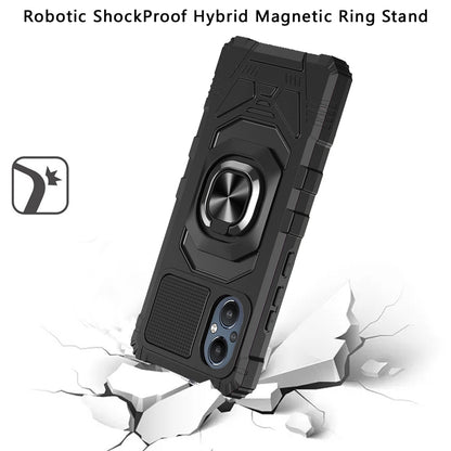 For OnePlus Nord N20 5G Hybrid Dual Layer with Rotate Magnetic Ring Stand Holder Kickstand, Rugged Shockproof Protective  Phone Case Cover