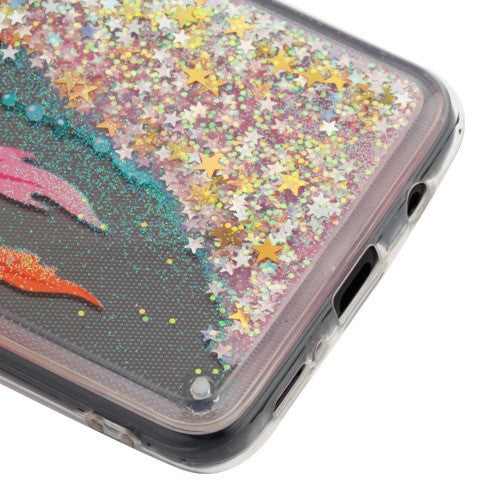 For Samsung Galaxy S9 Plus Quicksand Liquid Glitter Bling Hybrid Image Flowing Sparkle Protector Skin Dreamcatcher Phone Case Cover