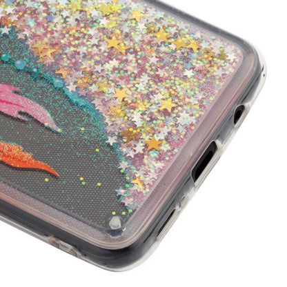 For Samsung Galaxy S9 Plus Quicksand Liquid Glitter Bling Hybrid Image Flowing Sparkle Protector Skin Dreamcatcher Phone Case Cover