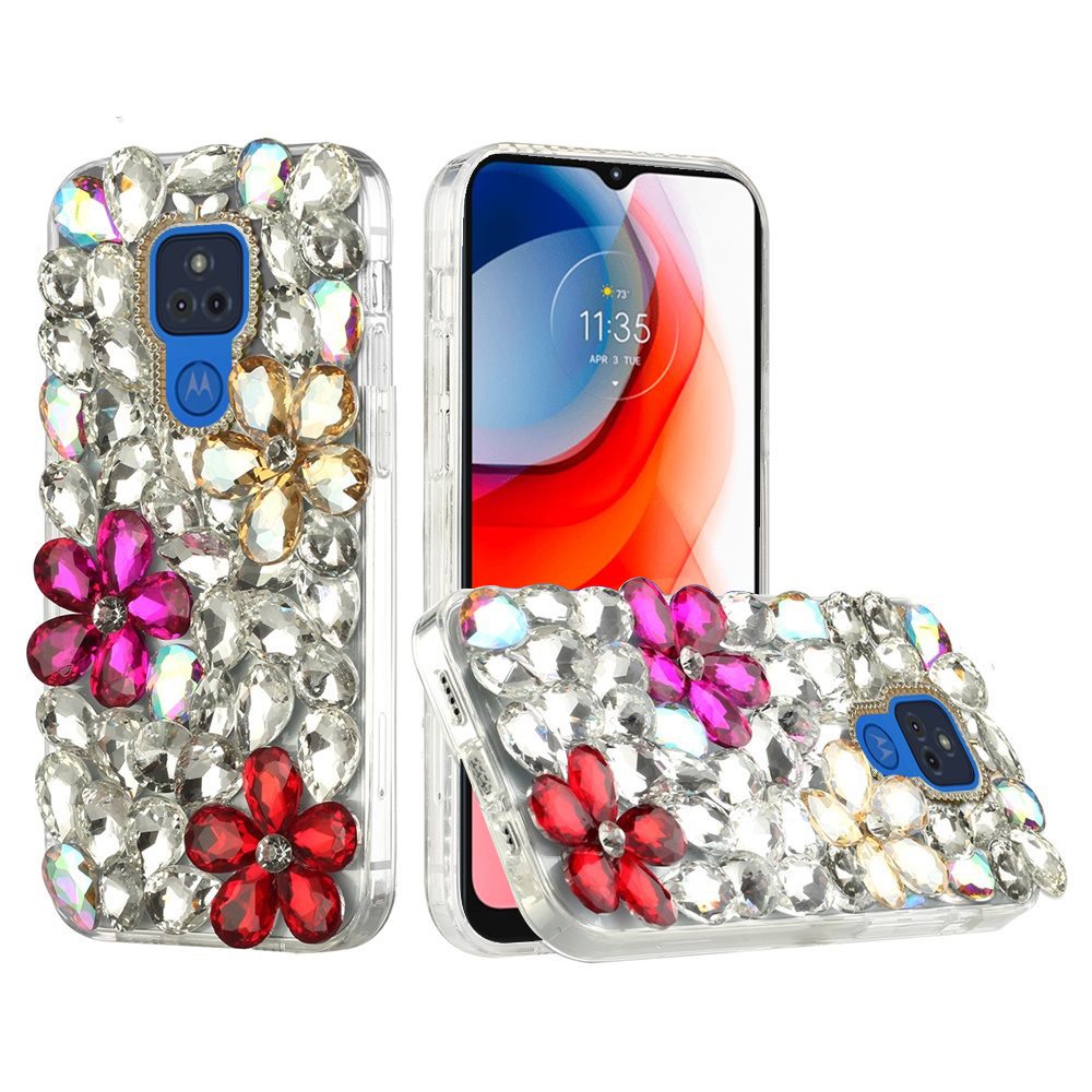 For Apple iPhone SE 3 (2022) SE/8/7 Bling Clear Crystal 3D Full Diamonds Luxury Sparkle Rhinestone Hybrid Gold/ Pink/ Red Phone Case Cover