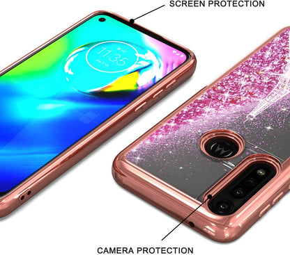 For Apple iPhone 14 Plus /Pro Max Quicksand Liquid Glitter Bling Flowing Sparkle Fashion Hybrid TPU Chrome Plating  Phone Case Cover