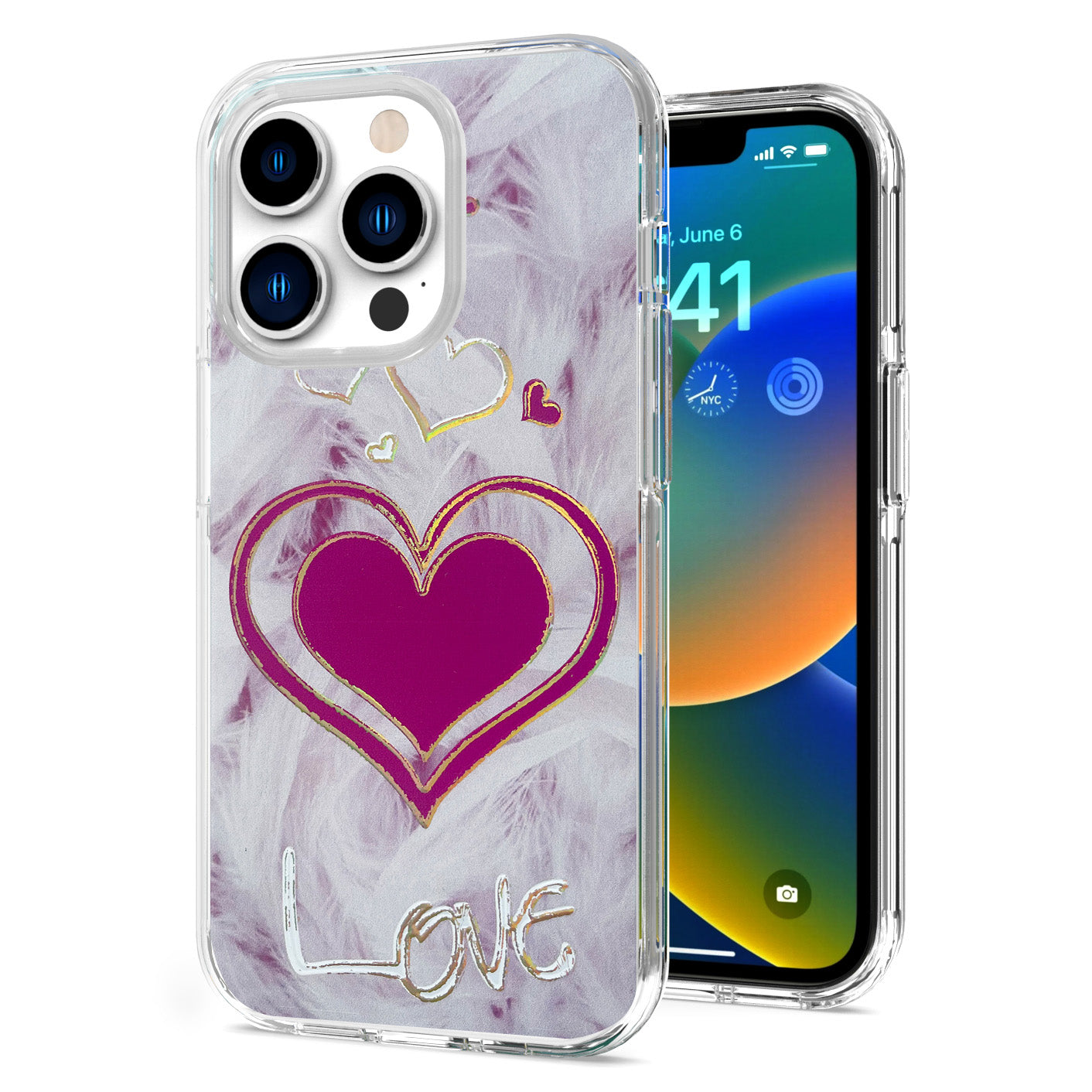 For Motorola Moto G 5G 2022 Stylish Gold Layer Printing Design Hybrid Rubber TPU Hard PC Shockproof Armor Rugged Slim Fit Love Phone Case Cover