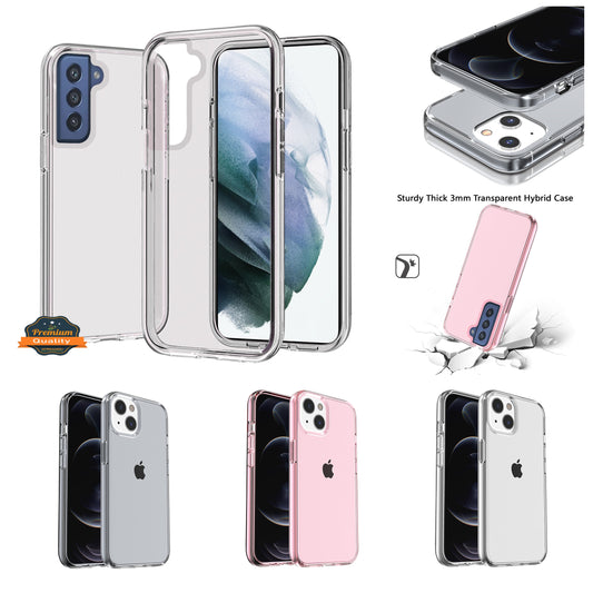 For Samsung Galaxy A03S Transparent Shock Absorption Thick TPU Rubber Gel Ultra Thick 3mm Hybrid Silicone Protective  Phone Case Cover