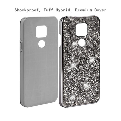 For Apple iPhone 13 Pro Max (6.7") Bling Rhinestone Diamond Shiny Glitter Hybrid Bumper Dual Layer Defender Rugged Shell Hard PC Soft TPU Rubber Protective  Phone Case Cover