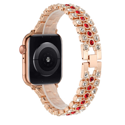 For Apple Watch Size 38/40/41mm Jewelry Diamonds Replacement Bracelet Band Strap Hybrid Wristbands Buckle for iWatch Series 7/SE/6/5/4/3/2/1